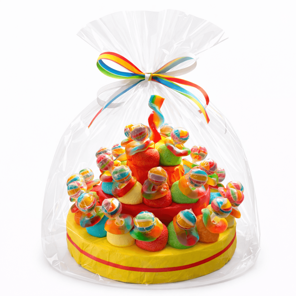 Snoeptaart Regenboog met 30 snoep traktaties