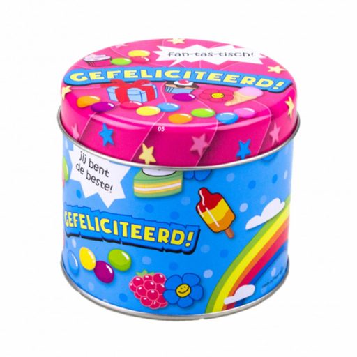 snoepblikje gefeliciteerd
