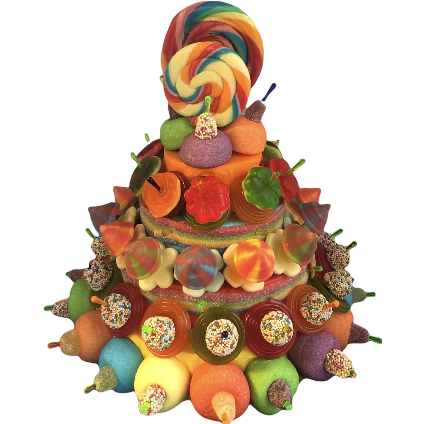 Snoeptaart Fleurige Kleuren Snoepkado Snoeptaart Fleurige Kleuren Snoepkado