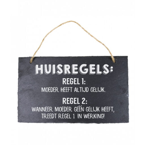 stone slogan huisregels