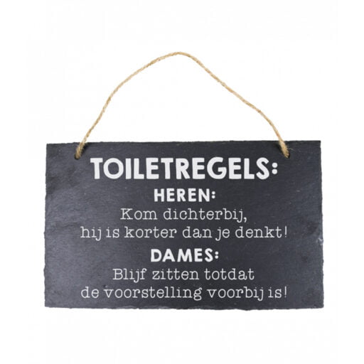stone slogan toiletregels