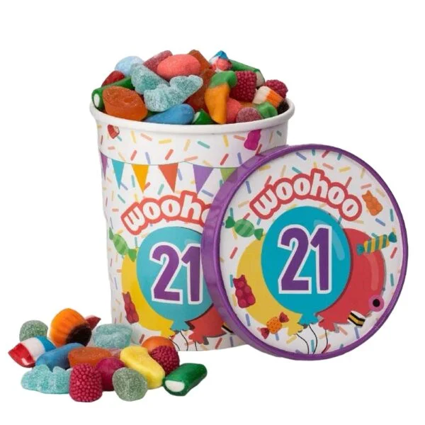 candy bucket 21 jaar