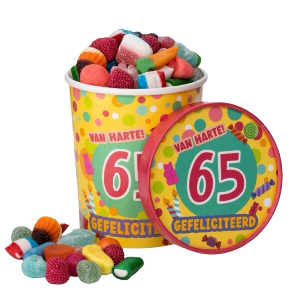 Candy Bucket 65 jaar