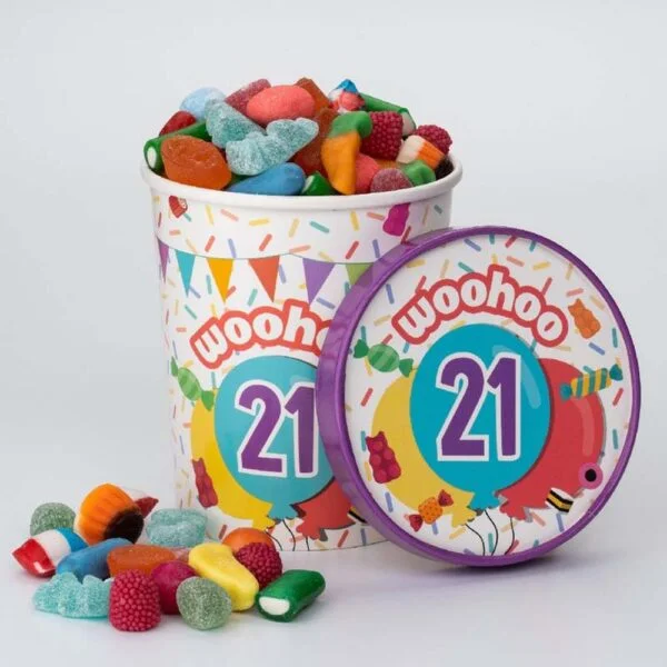 candy bucket 21 jaar sfeer