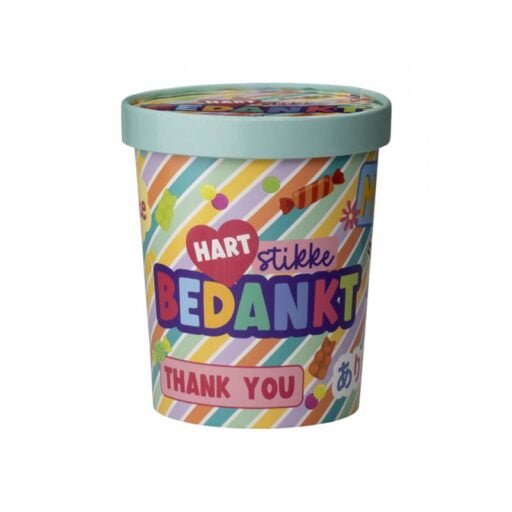 Snoeppot candy bucket bedankt
