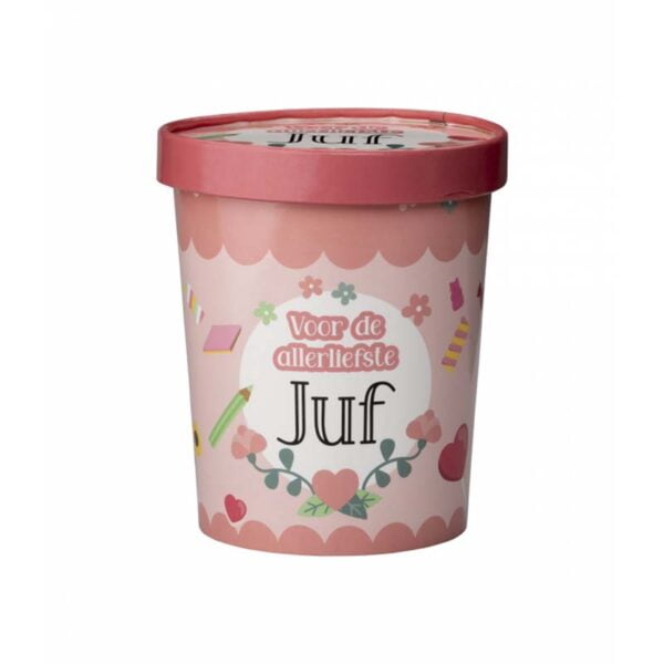 Snoeppot candy bucket juf