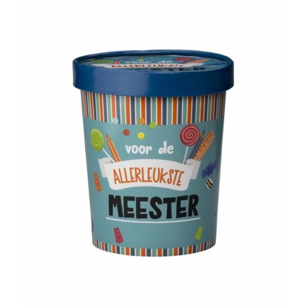 Snoeppot candy bucket meester