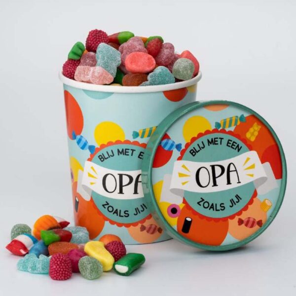 Snoeppot candy bucket opa