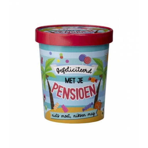 Snoeppot candy bucket pensioen