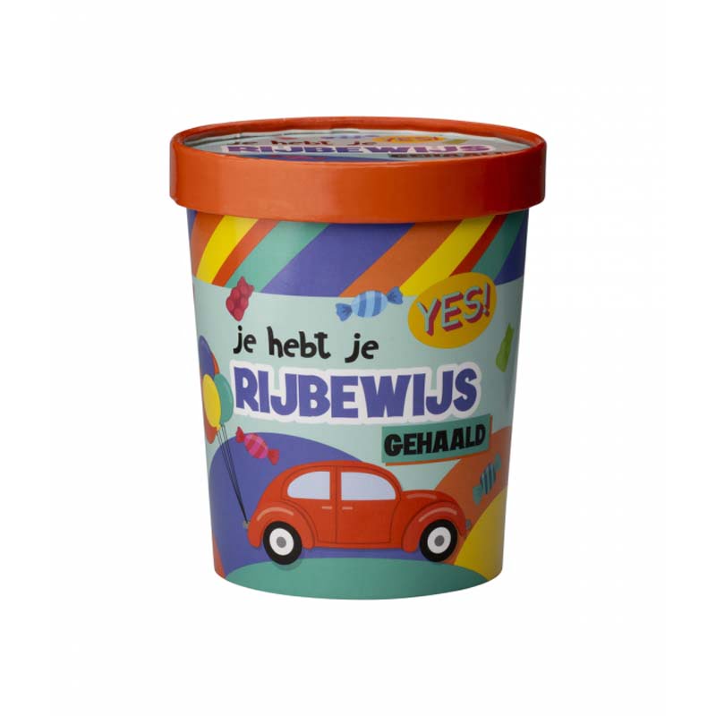 Snoeppot candy bucket rijbewijs
