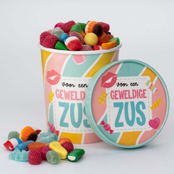 Snoeppot candy bucket zus sfeer