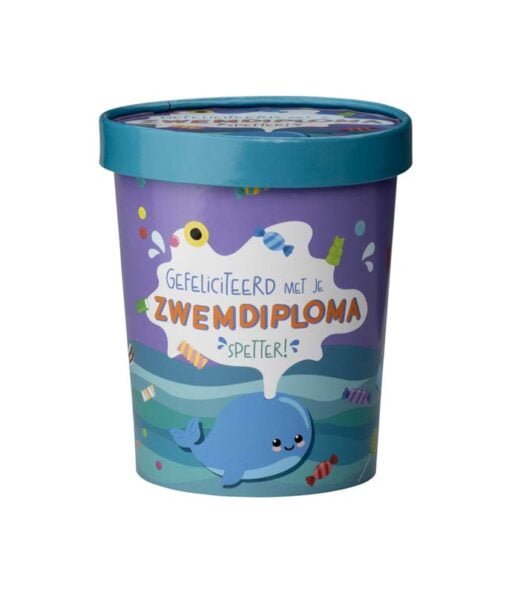 Snoeppot candy bucket zwemdiploma