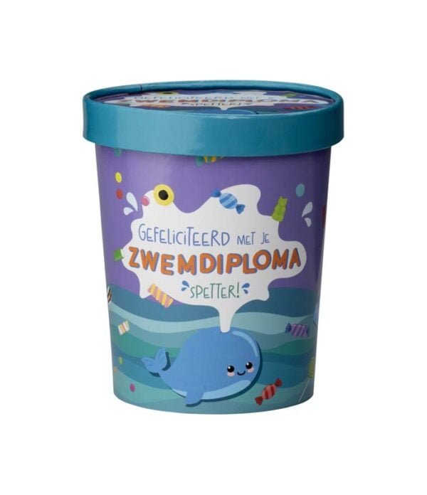 Snoeppot candy bucket zwemdiploma