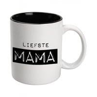 zwart witte mok liefste mama