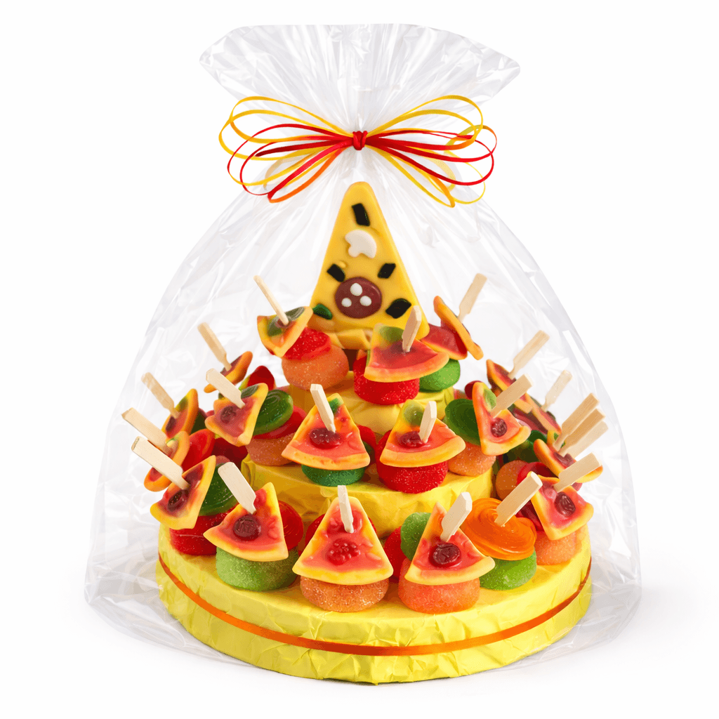 Snoeptaart Pizza met 30 snoeptraktaties