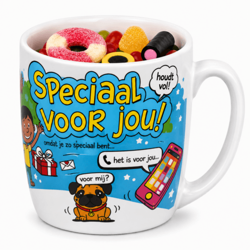 mok speciaal voor jou gevuld met snoepmix