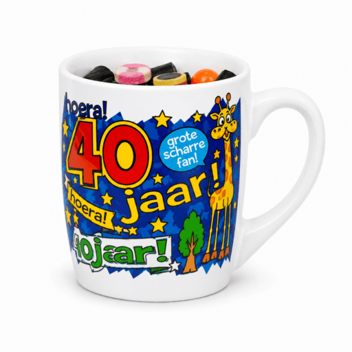 mok 40 jaar gevuld met snoepmix